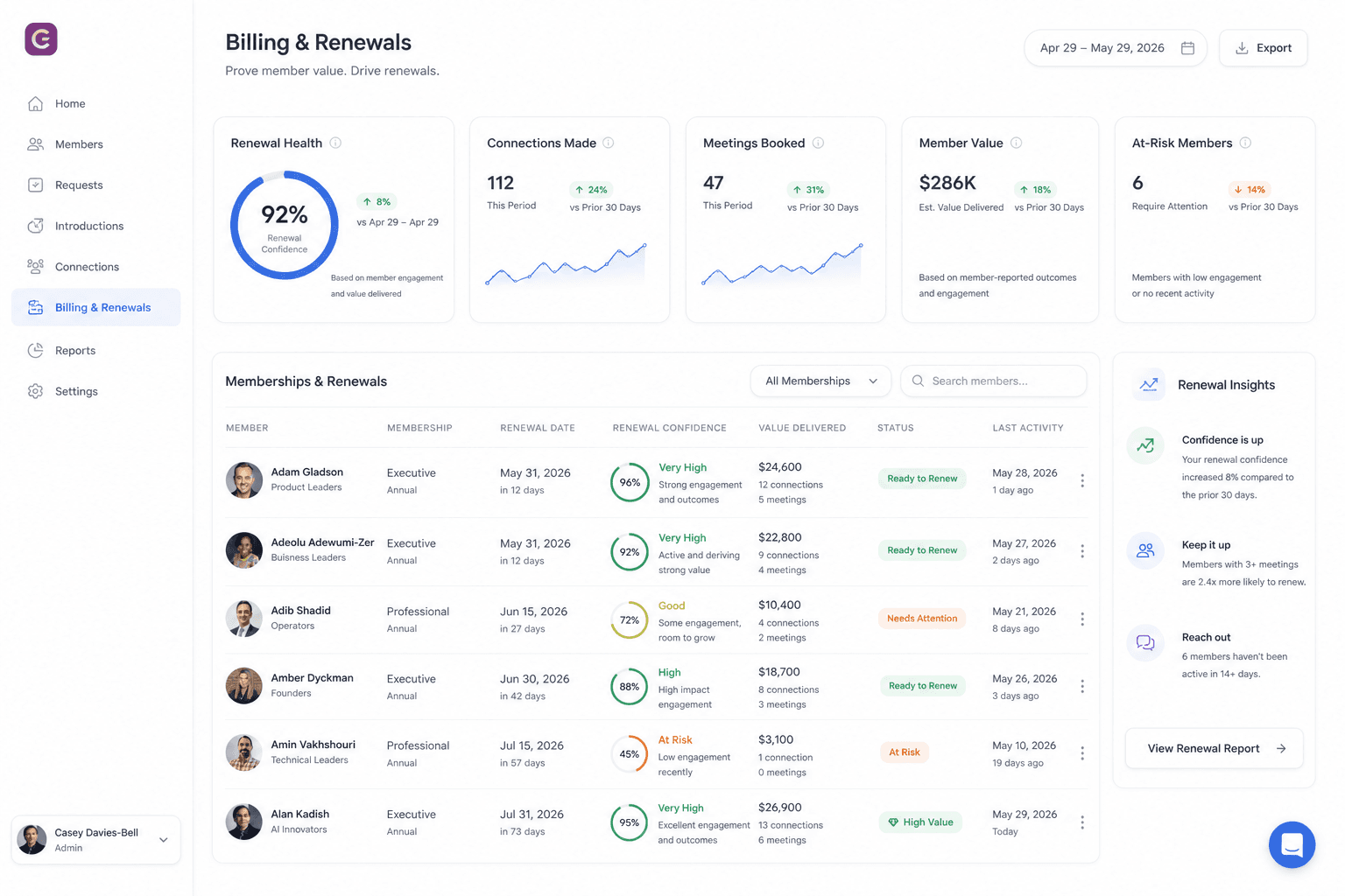 Billing & Renewals product preview